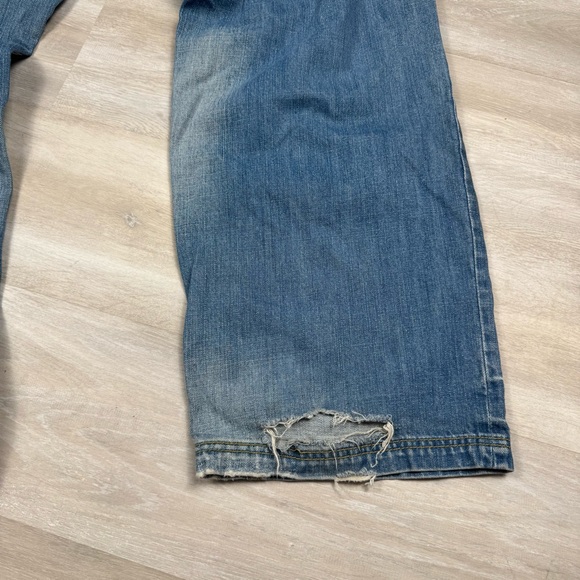 Vintage Y2K Pepe Jeans Medium Wash Baggy Loose Distressed Mens Size 36x31 Grunge - Picture 8 of 9